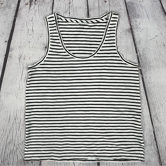 MADEWELL black & white striped cotton tank top, size S - Picture 6 of 12